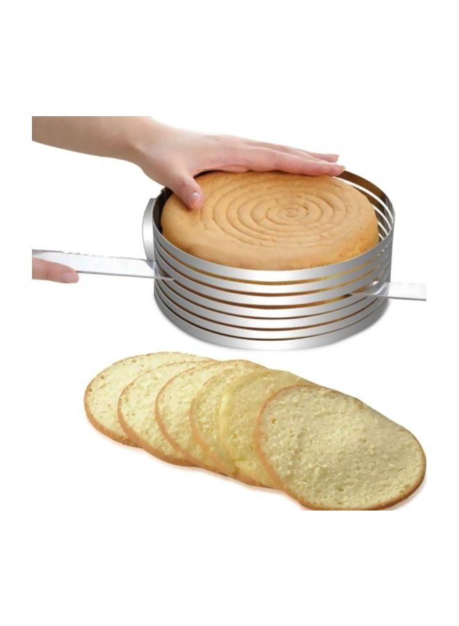 قطاعة الكيك من الستانلس ستيل فضي 25x9x25سم - Image 2