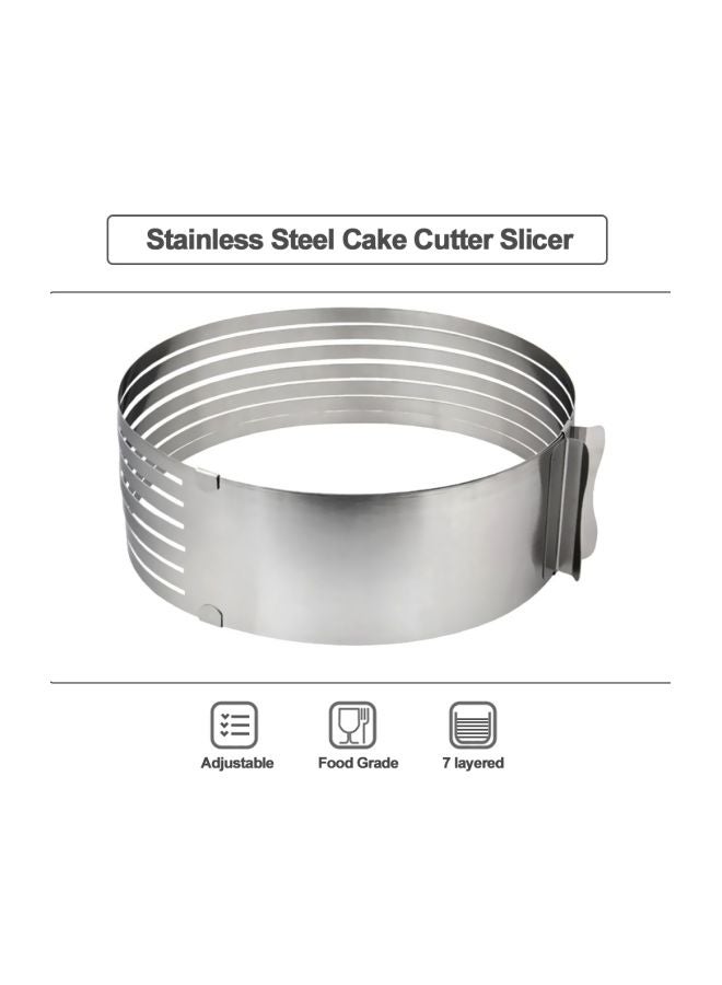 قطاعة الكيك من الستانلس ستيل فضي 25x9x25سم - Image 4