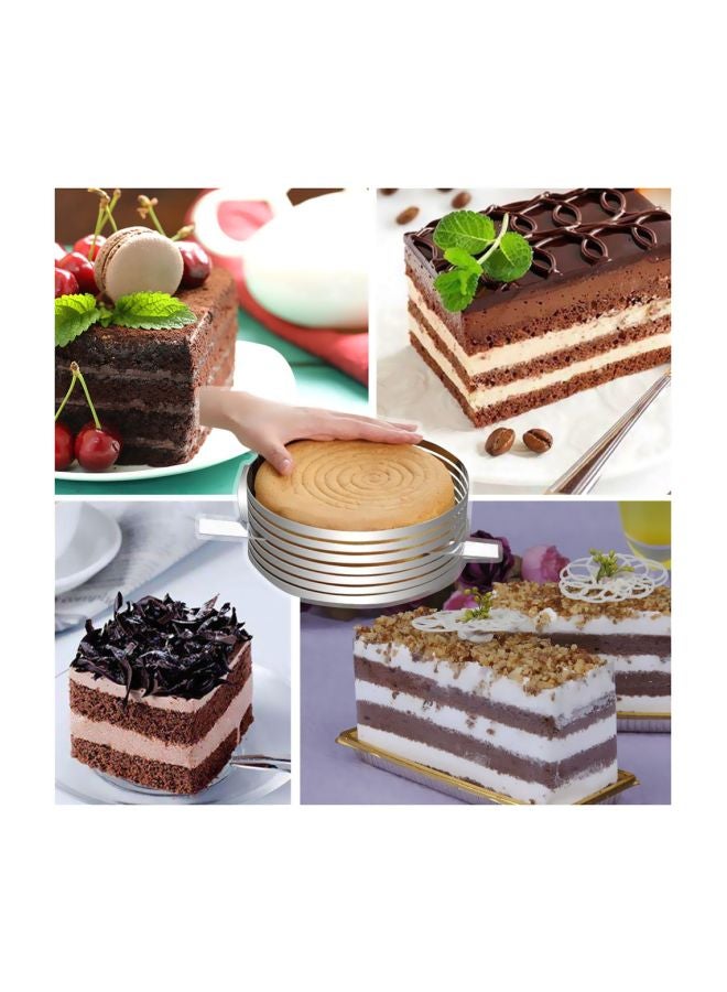 قطاعة الكيك من الستانلس ستيل فضي 25x9x25سم - Image 5