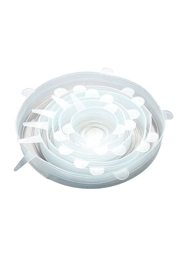 Generic 6-Piece Silicone Stretch Lid Set Clear  - Image 1