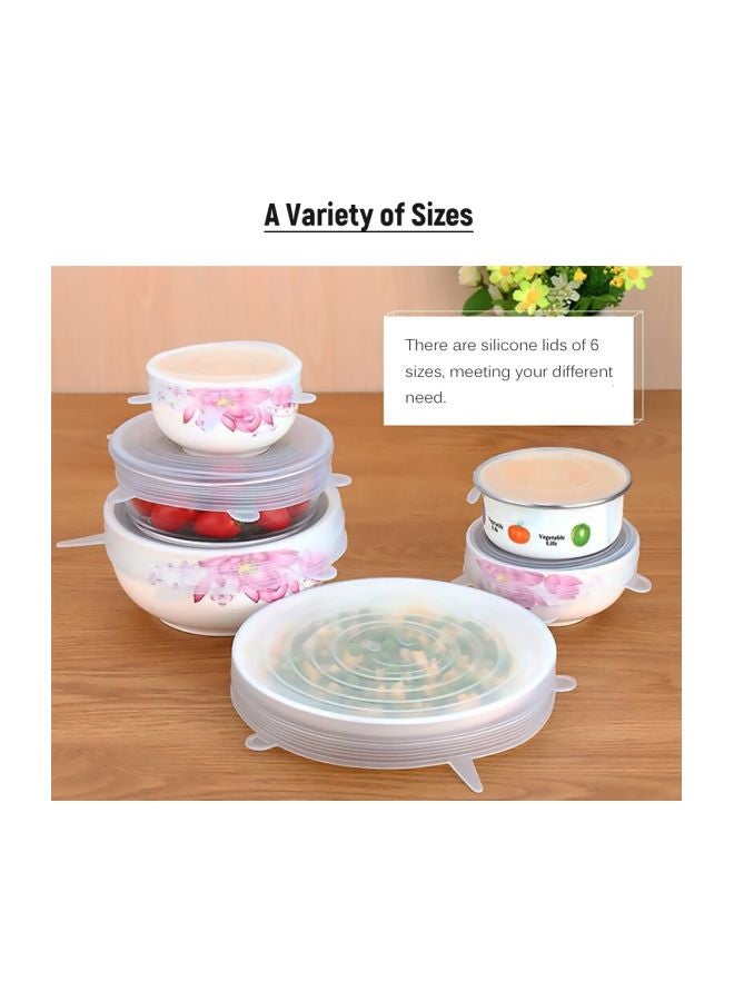 Generic 6-Piece Silicone Stretch Lid Set Clear  - Image 5
