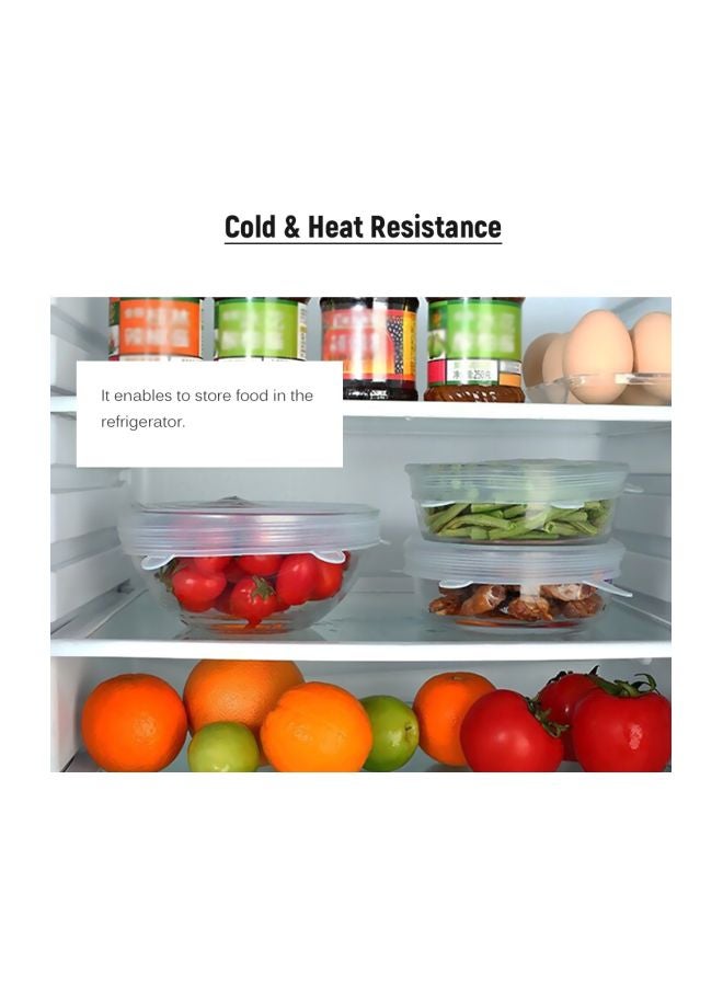 Generic 6-Piece Silicone Stretch Lid Set Clear  - Image 3