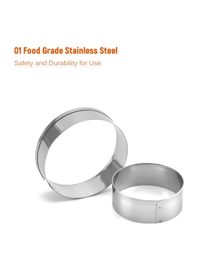 طقم قطاعات كوكيز من السيليكون مكونة من 16 قطعة فضي - Image 2