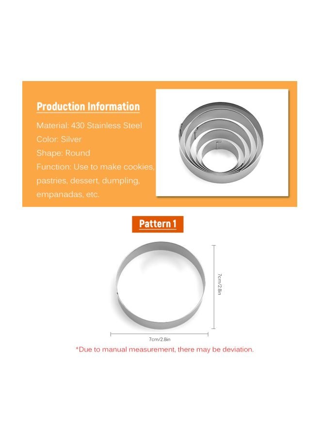 طقم قطاعات كوكيز من السيليكون مكونة من 16 قطعة فضي - Image 5