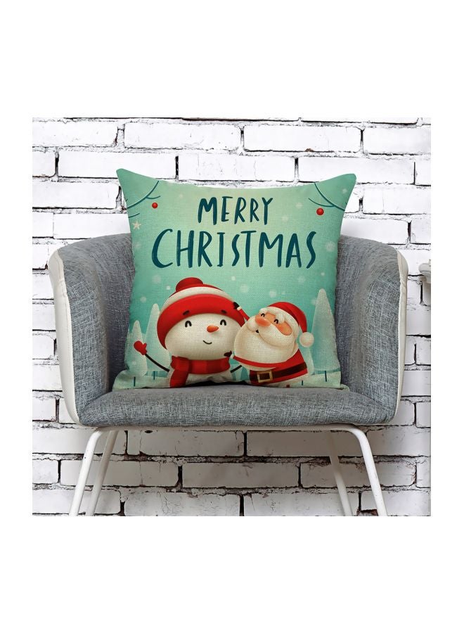Themed Cushion Cover Green/White/Red 18x18inch - Image 2