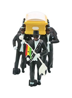 Black People Carrying Coffin Dance Standing Posture Model Statue 12x18x9.8cm - v1592062613/N38576165A_1