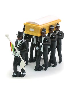 Black People Carrying Coffin Dance Standing Posture Model Statue 12x18x9.8cm - v1592062613/N38576165A_3