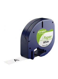 Dymo Letra Tag Paper Tape White  - Image 1