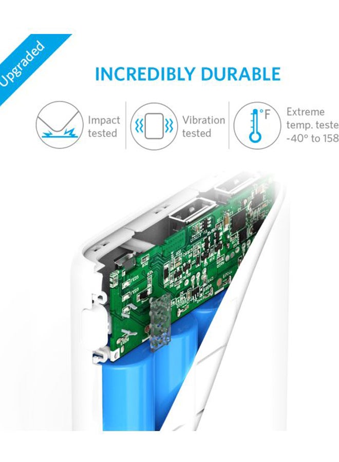 Anker - 10400.0 mAh PowerCore Power Bank White - Image 1