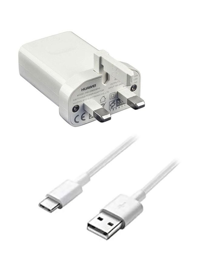 HUAWEI - SuperCharge Adapter With USB-C Data Cable White - Image 1