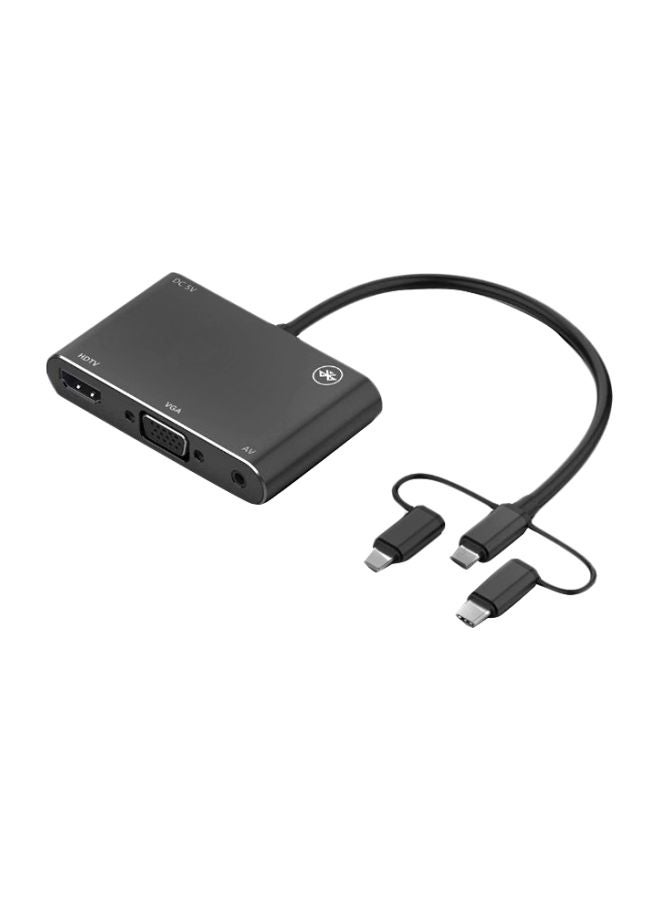 MARGOUN 3-In-1 Mobile HD Screen Player Adapter Black - Image 1