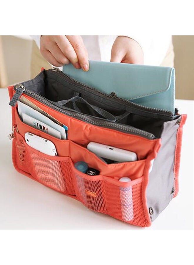 BeeCool - 13 Pocket Ladies Hand Bag Organizer Orange - Image 1