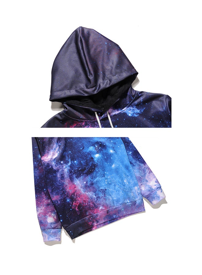 Mr.1991INC&Miss.GO - 3D Galaxy Printed Hoodie Black/Blue/Purple - Image 1