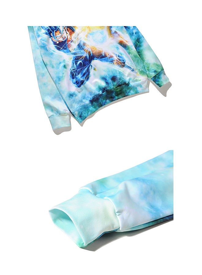 Mr.1991INC&Miss.GO 3D Dragon Ball Z Printed Hoodie Blue/Yellow/White - Image 4