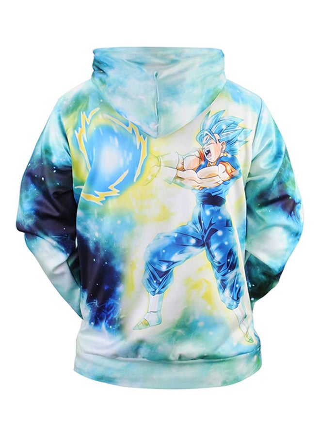 Mr.1991INC&Miss.GO 3D Dragon Ball Z Printed Hoodie Blue/Yellow/White - Image 2