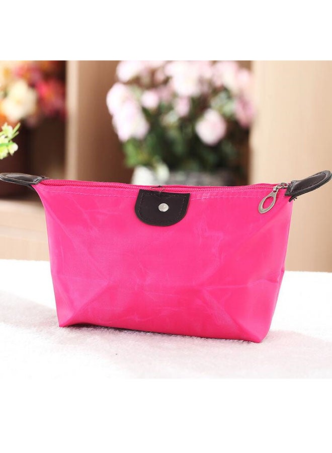 OUTAD - Nylon Zipper Cosmetic Bag Pink - Image 1