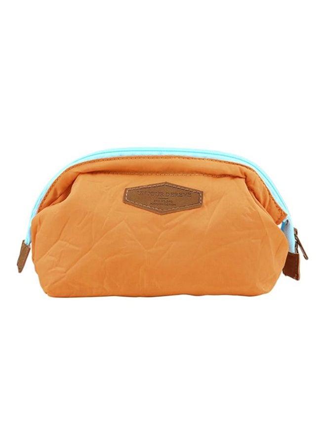 OUTAD Zipper Cosmetic Case Orange - Image 1