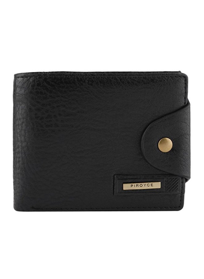 OUTAD Leather Vintage Wallet Black  - Image 1