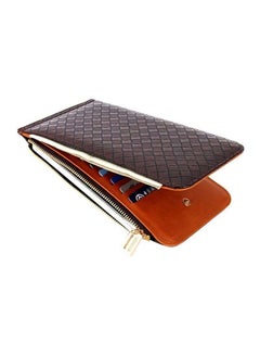 OUTAD Leather Zipper Wallet Brown  - Image 1