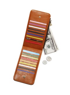 OUTAD Leather Zipper Wallet Brown  - Image 2