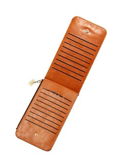 OUTAD Leather Zipper Wallet Brown  - Image 3