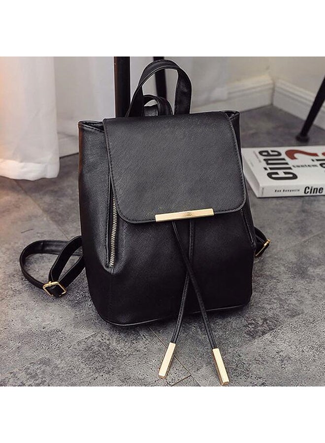 OUTAD Leather Backpack Black  - Image 3