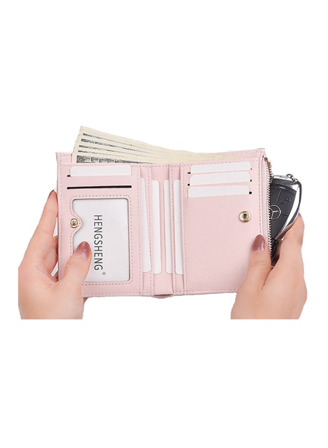 OUTAD Multifunctional Leather Wallet Light Pink  - Image 2
