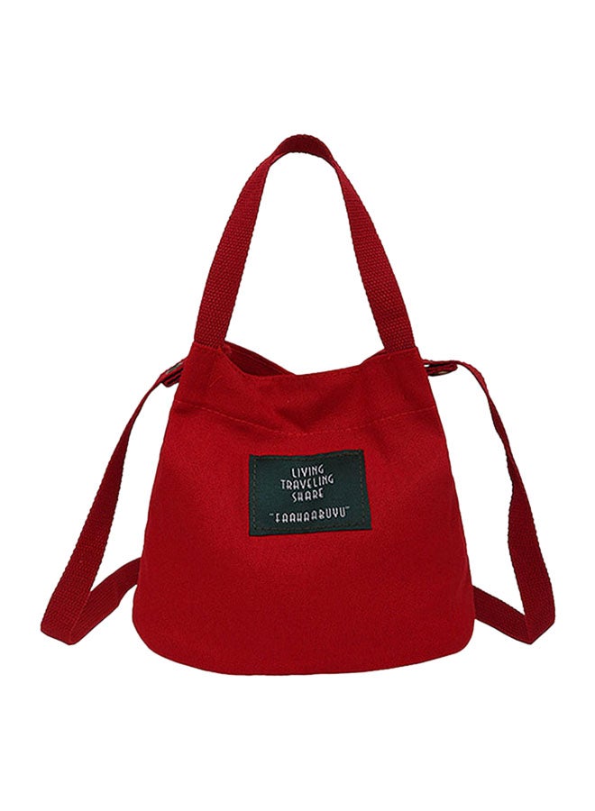 OUTAD Zipper Tote Bag Red  - Image 2
