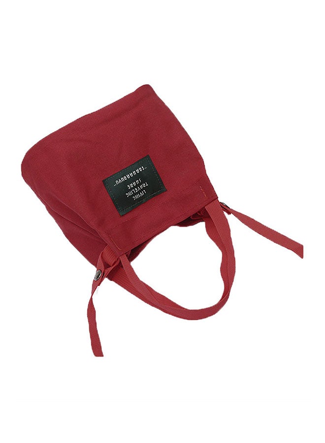 OUTAD Zipper Tote Bag Red  - Image 3