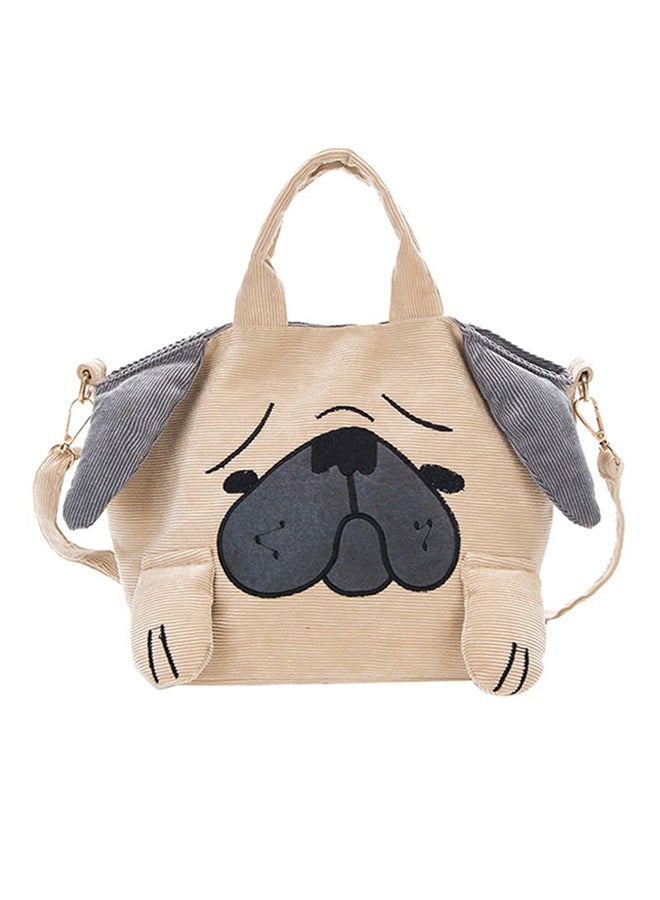 OUTAD Cartoon Dog Shape Tote Bag Multicolour  - Image 1