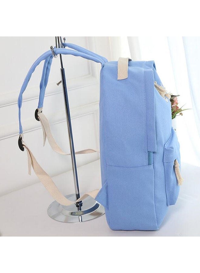 OUTAD - Adjustable Straps Backpack With Pouch Blue - Image 1