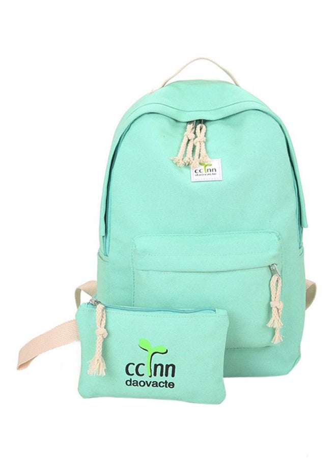 OUTAD Adjustable Straps Backpack With Pouch Green  - Image 1
