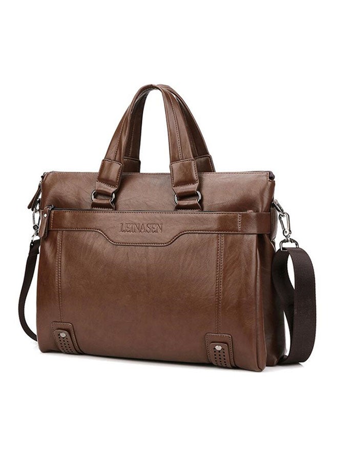 OUTAD Leather Messenger Bag Light Brown  - Image 2