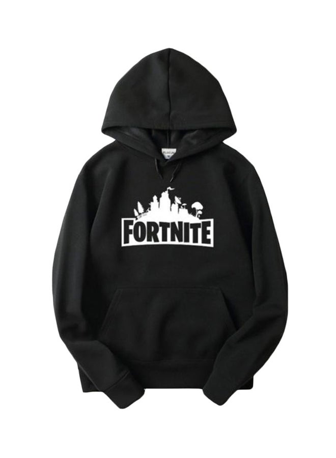 Fortnite Fortress Night Printed Hoodie Black - Image 1