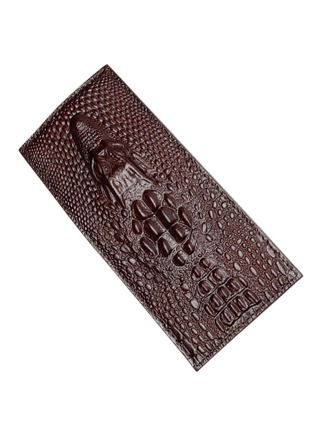 Generic - Crocodile Pattern Long Wallet Brown - Image 1