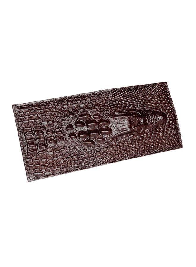 Generic - Crocodile Pattern Long Wallet Brown - Image 1