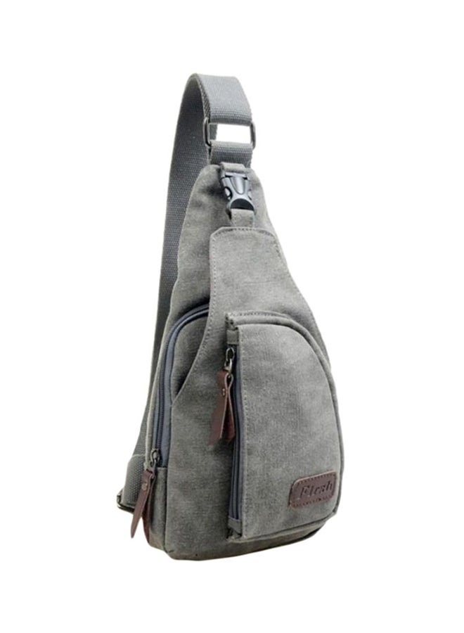 Canvas Crossbody Bag Grey  - Image 1