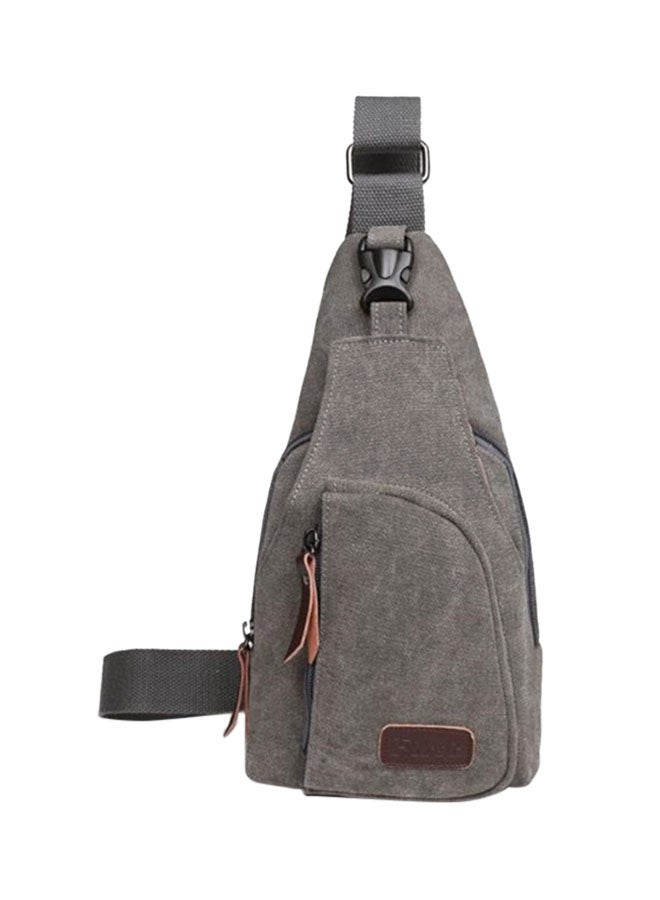 Canvas Crossbody Bag Grey  - Image 2