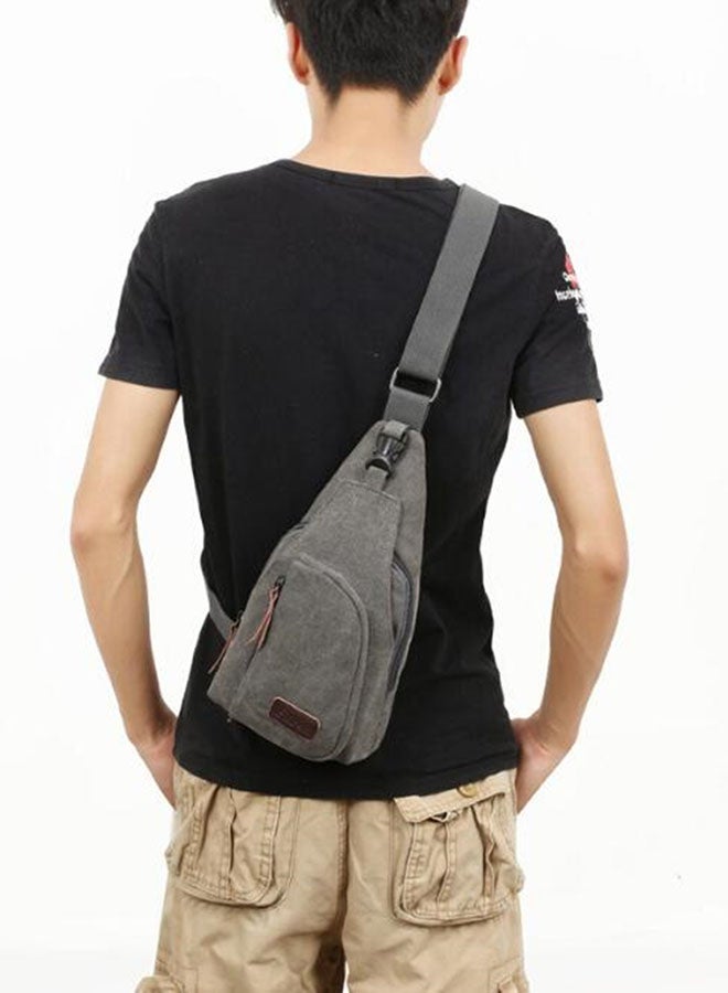 Canvas Crossbody Bag Grey  - Image 3