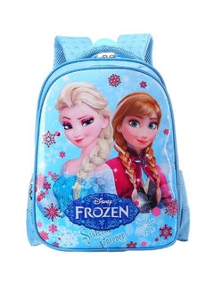Generic Frozen Themed School Backpack Blue/Brown/Red  - Image 1