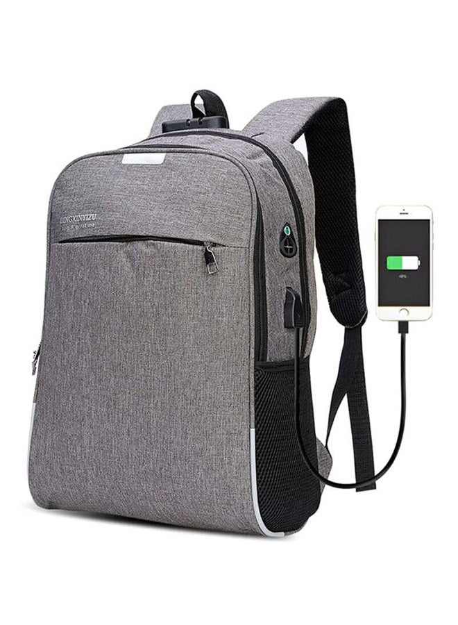 Dingxinyizu Usb Charging Bag Night Reflection Anti-Theft Backpack Grey - Image 1