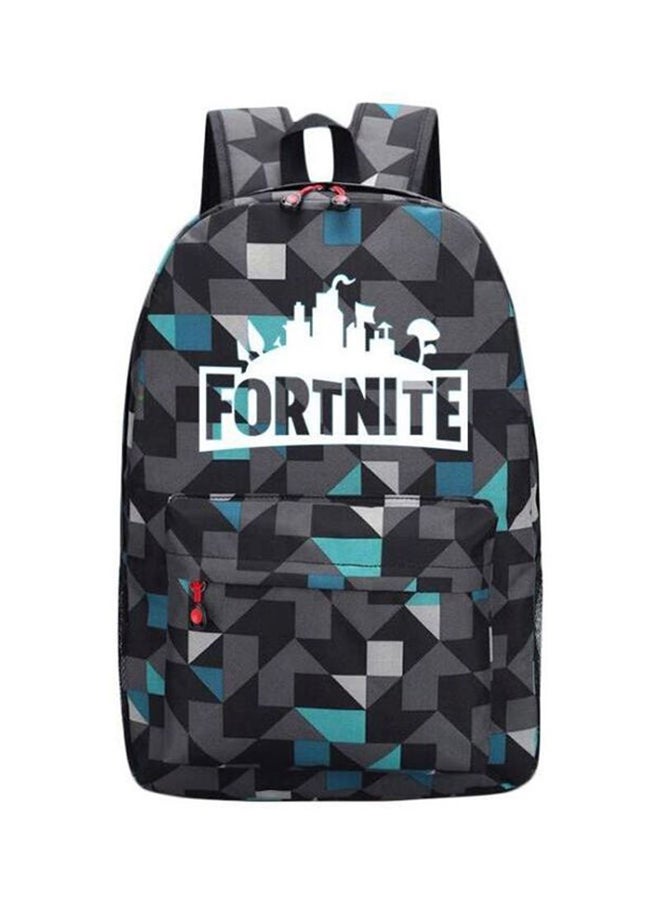 حقيبة ظهر مطبوع عليها كلمة Fortnite أسود/ رمادي/ أبيض - Image 1