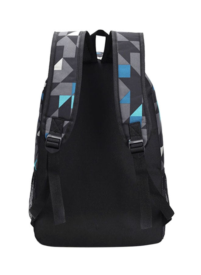 حقيبة ظهر مطبوعة من الكانفاس رمادي / أبيض / أسود - Image 2