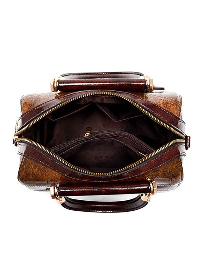 Stylish Shoulder Bag Brown - Image 3