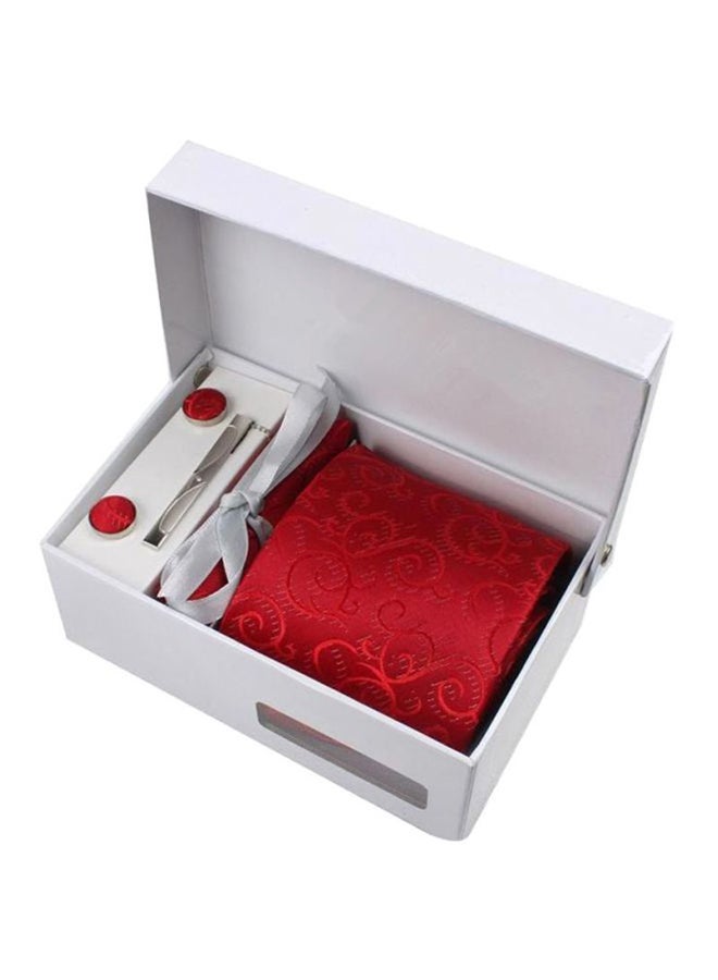 6-Piece Poyester Necktie Set Red - Image 1