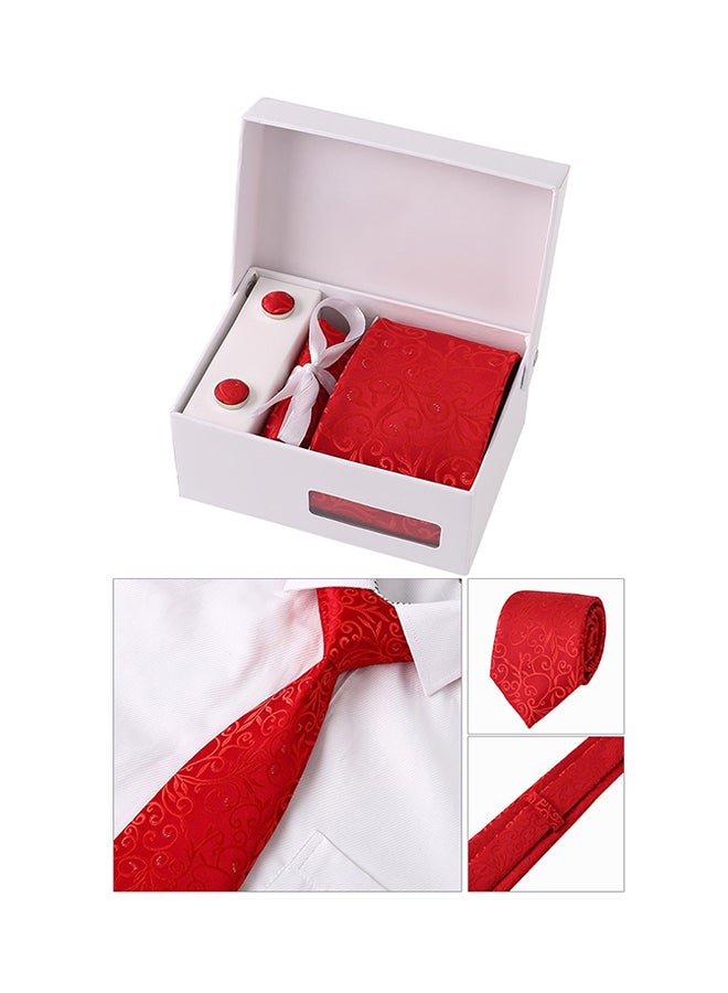 6-Piece Poyester Necktie Set Red - Image 2