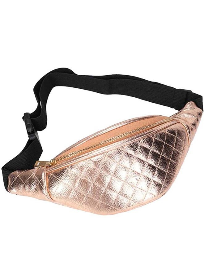 Zipper Solid Colour Waist Bag Gold  - Image 1