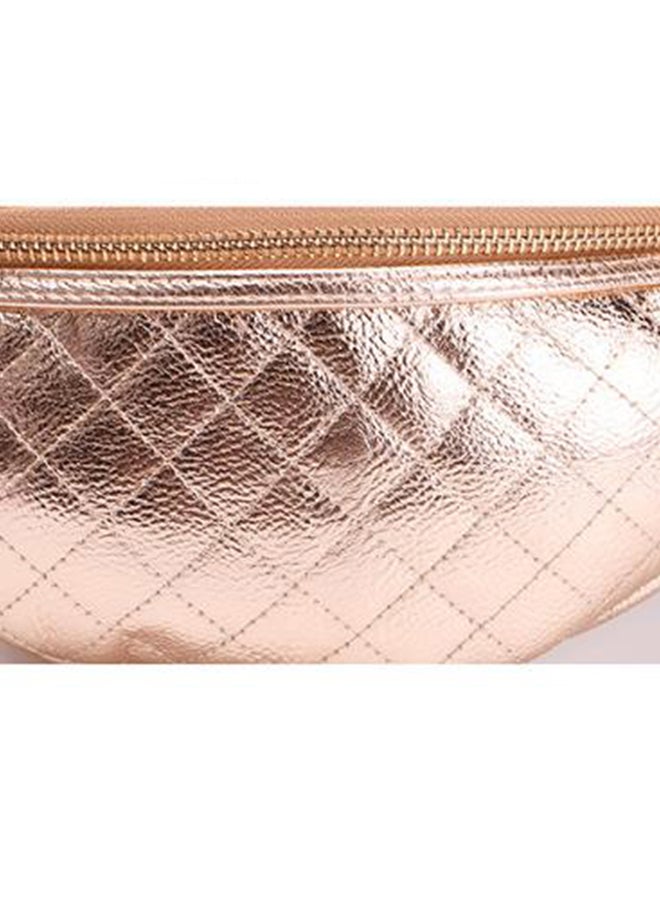 Zipper Solid Colour Waist Bag Gold  - Image 3