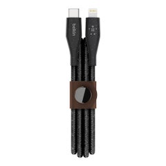 BELKIN BOOST CHARGE USB-C Cable with Lightning Connector + Strap, 4 ft/1.2 m - MFI Certified, USB PD, Duratek Fast Charging USB-C to Lightning Cable, Ultra-High durability iPhone USB-C Cable - Black Black - v1592131679/N26637240A_3