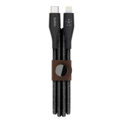 belkin BELKIN BOOST CHARGE USB-C Cable with Lightning Connector + Strap, 4 ft/1.2 m - MFI Certified, USB PD, Duratek Fast Charging USB-C to Lightning Cable, Ultra-High durability iPhone USB-C Cable - Black Black  - Image 3